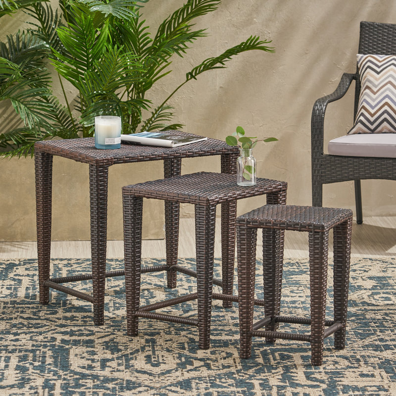 Table d'appoint Afridi, Brun