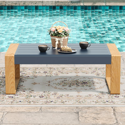Table basse d'extérieur moderne en aluminium