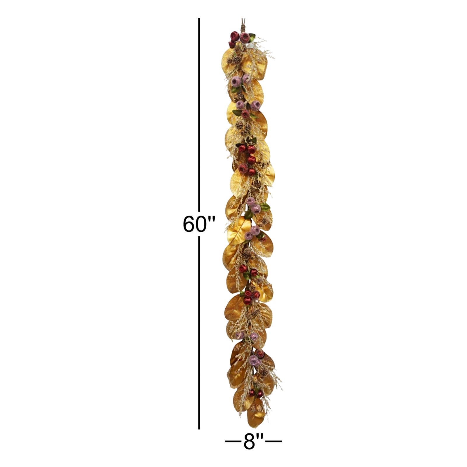 60" Golden Berry Christmas Garland