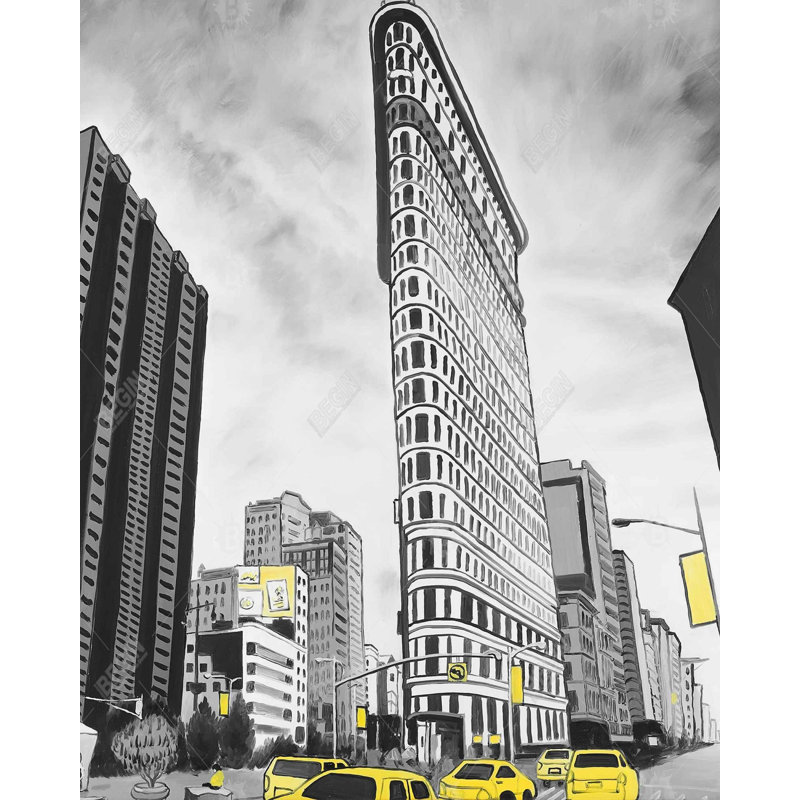 Contour de la toile de construction Flatiron | New York Home Decor