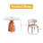 Vicente Dining Set, Mid-Century Modern Table & Upholstered Chair Set For Home, Kitchen, Dining Room-728259239-728259070-728259069