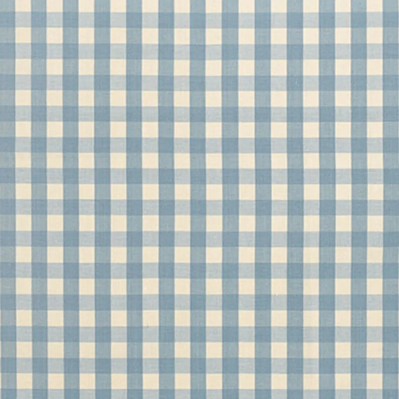 Elton Cotton Check Fabric, Blue