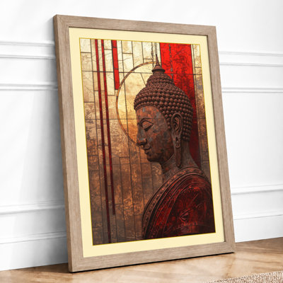 Buddha in Contemplation Japandi - Framed Print