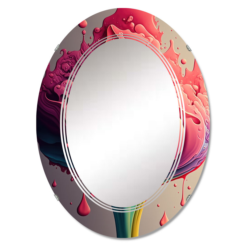 Miroir mural tulipe floral I - fleurs, 30 po x 20 po