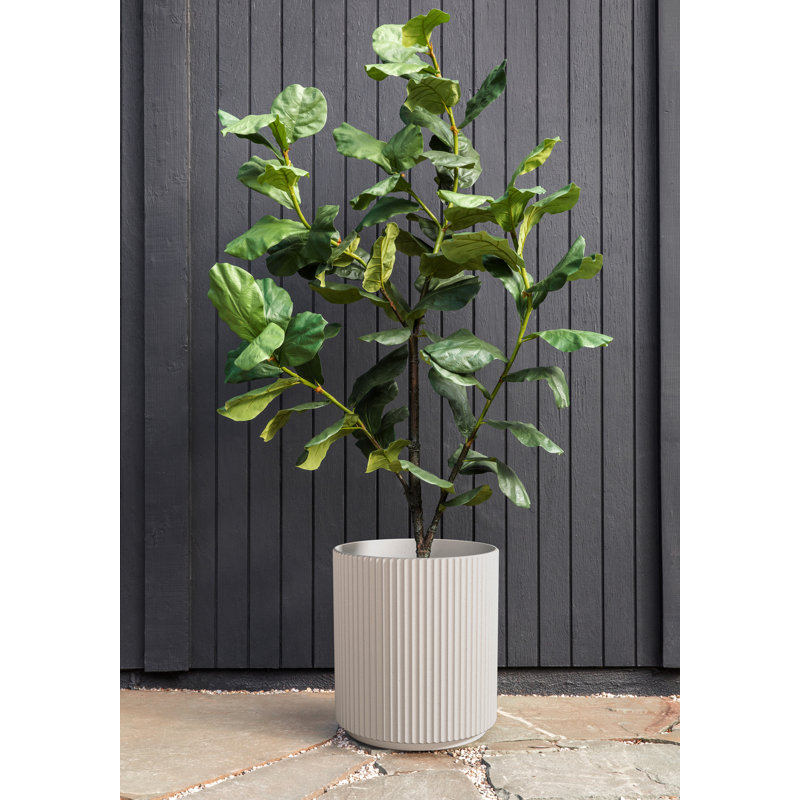 Demi Series Round Planter, 1, 19.75" H x 18.5" W x 18.5" D, White