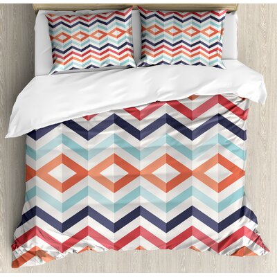 Geometric Duvet Cover Set -  Ambesonne, nev_9014_queen