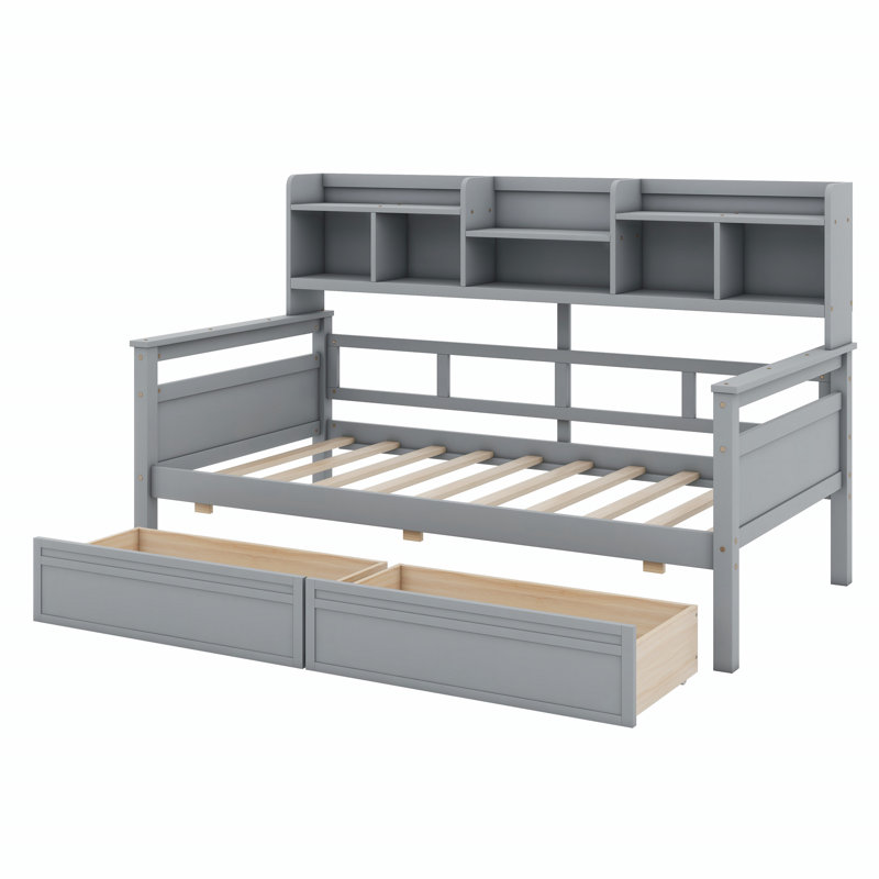 Alamgir Solid Wood Daybed, Gray, Twin