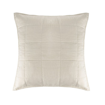 French Linen Box Stitch Quilted Euro Sham