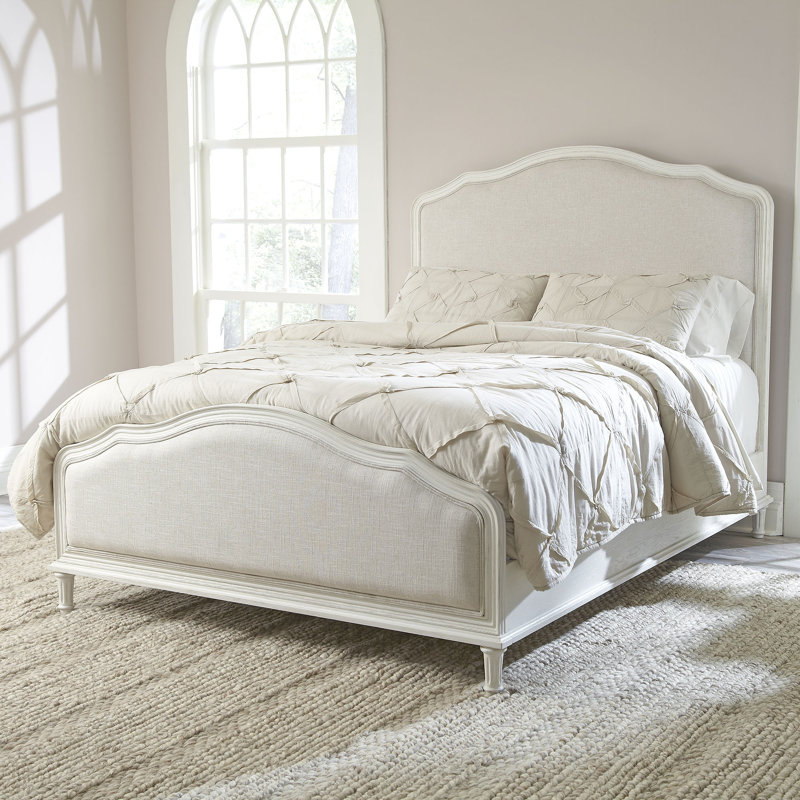 Watson Upholstered Panel Bed, King, Studio Gray