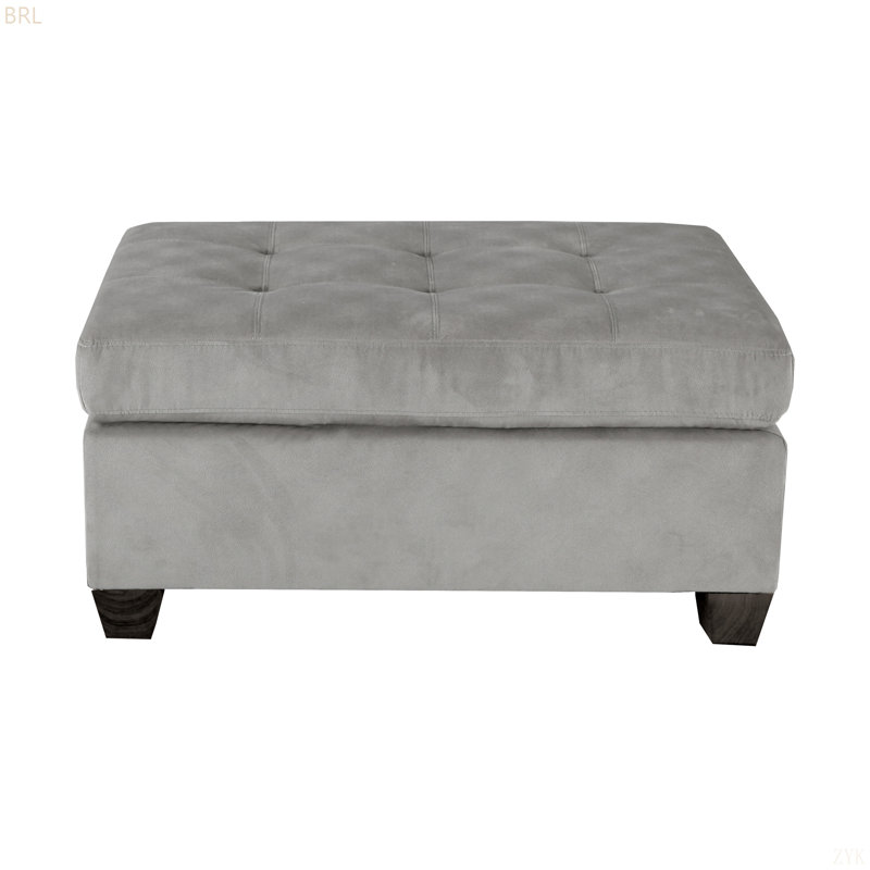 Meuble de salon moderne capitonné en microfibre taupe 1pc