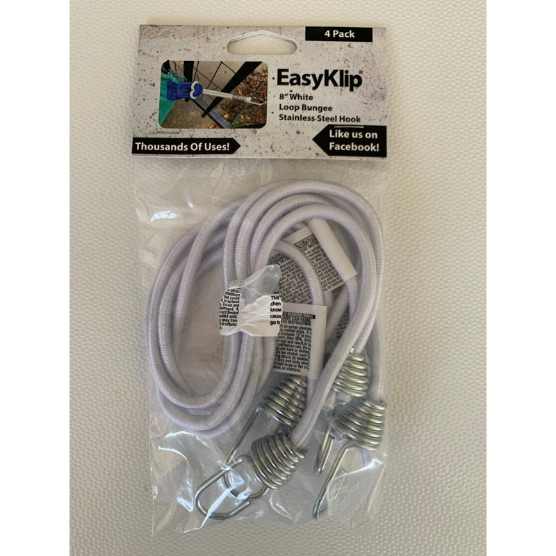 Paquet de 4 crochets EasyKlip, H 8 po x l 1 po x P 1 po, Blanc