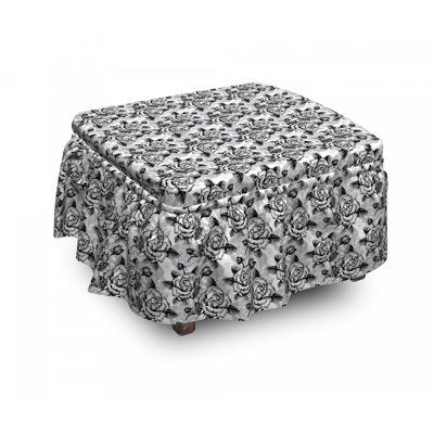 Box Cushion Ottoman Slipcover