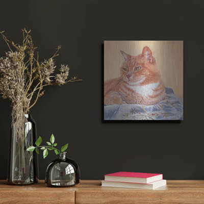 Luxe Metal Art 'Jack Silk Blanket' By Janet Pidoux " Jack Silk Blanket " by Janet Pidoux