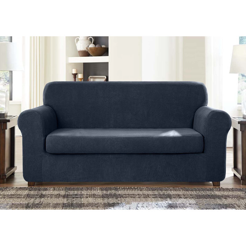 Coussin moelleux et moderne, Mélange de polyester bleu marine