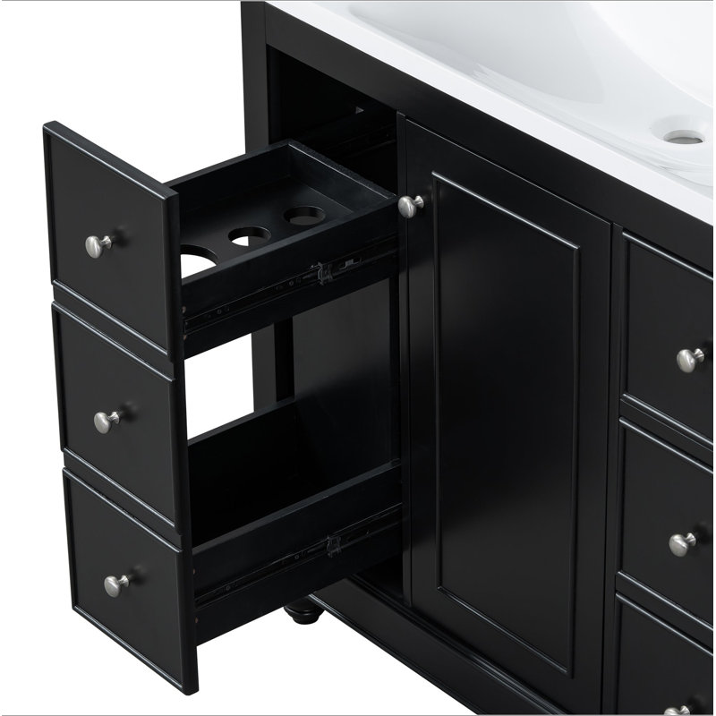 [Cabinet seulement] Meuble-lavabo noir de 36 po (lavabo non inclus)