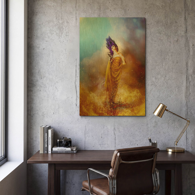  «Plus Ultra» par Mario Sanchez Nevado, art mural en métal doré, 24 po x 36 po, 24 po x 36 po