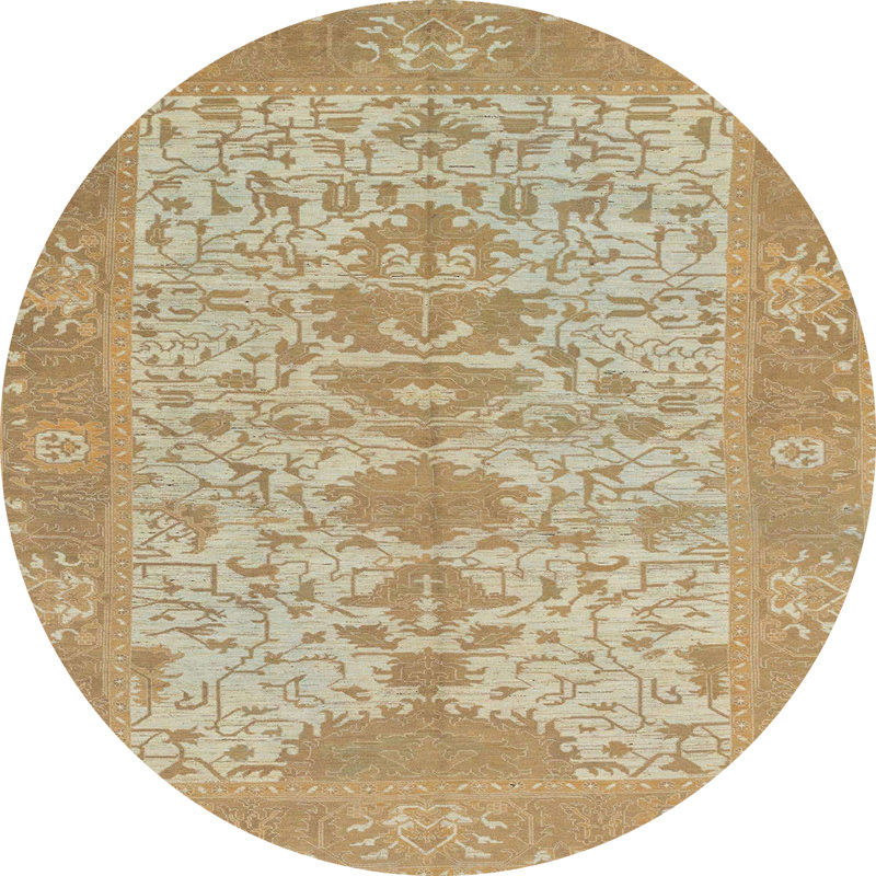 Tapis décoratif multicolore à motif abstrait, Rond 8 pi