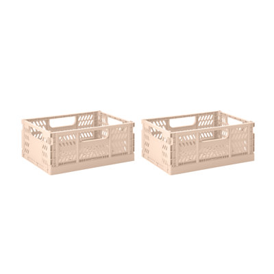 3 Sprouts - Recycled Plastic Crates - Pack of 2 - Medium 