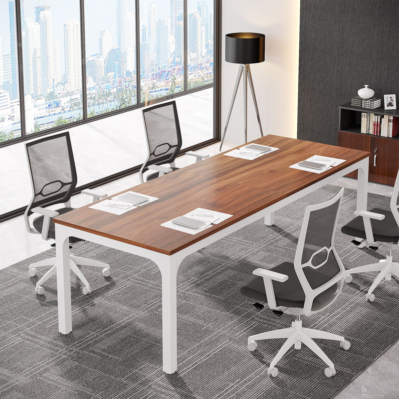 Table de formation Latrishia, Blanc, Noyer