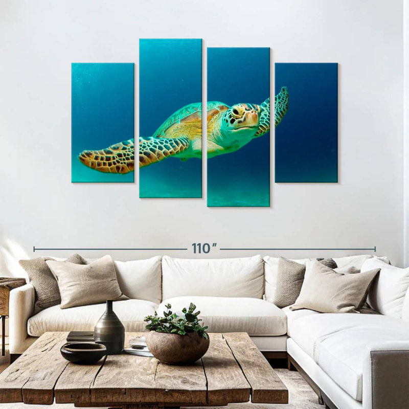 Tortue de mer Brampt, H 54 po x l 84 po