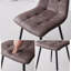 Chaise de salle à manger brune | Velours, métal | Cuisine, salon, chambre à coucher | Siège rembourré avec coussin-1630164892