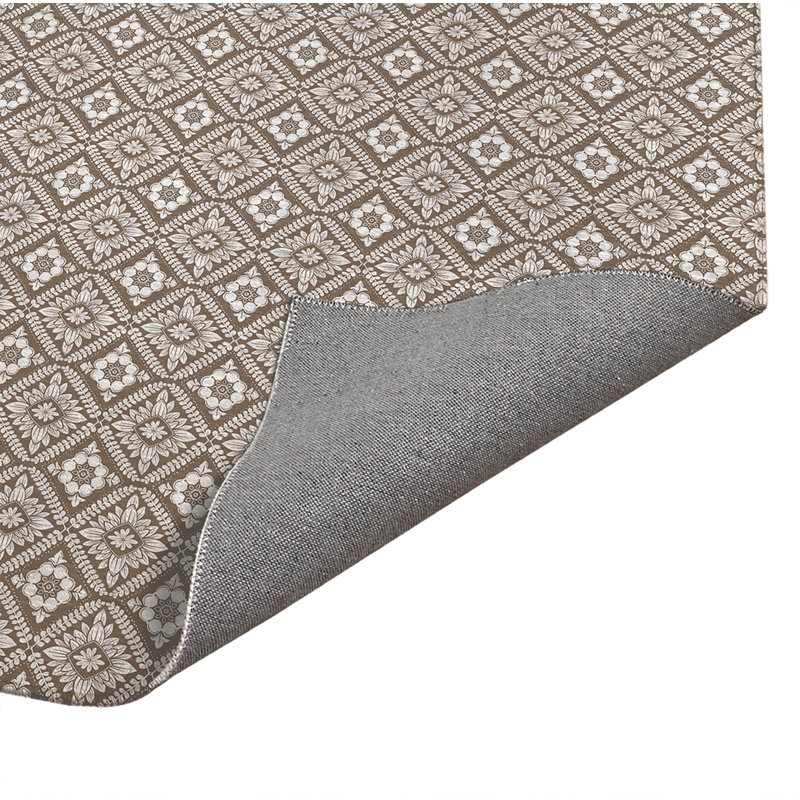 Petit tapis de cuisine Talia, Rectangulaire 3 pi x 5 pi, Brun