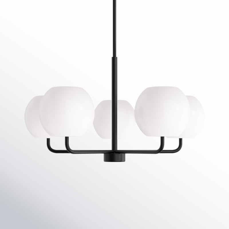 Lustre à 5 lumières Jorund, Noir mat, Non