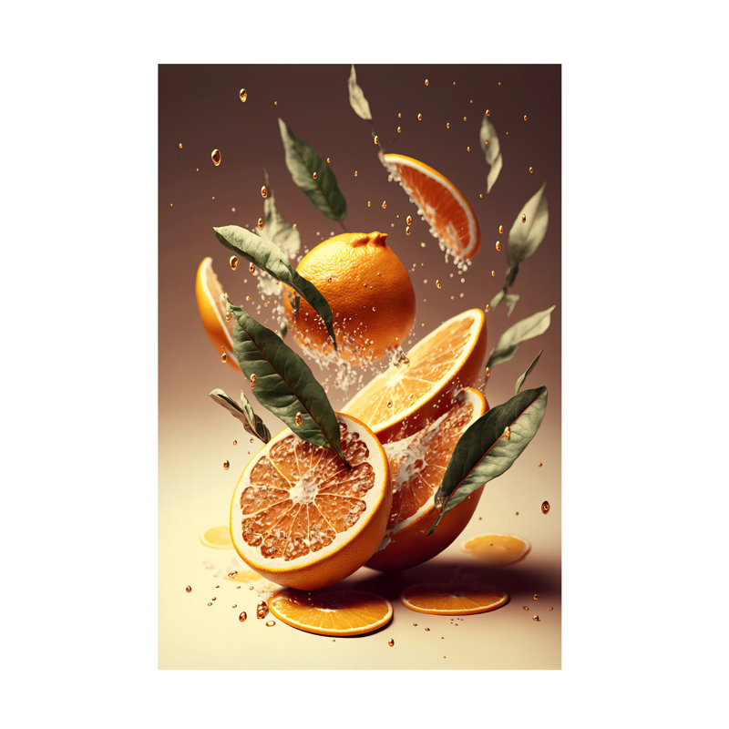 Haunani Fresh Oranges, reproduction d'art sur toile, H 19 po x l 12 po x P 2 po