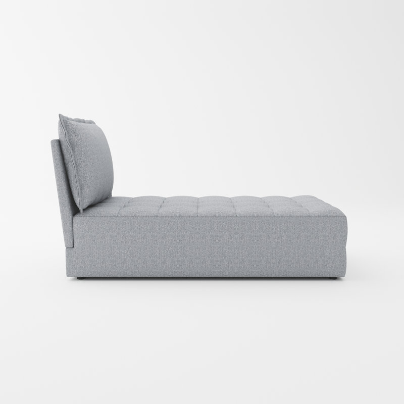 Sumukh Upholstered Chaise Lounge, Light Gray