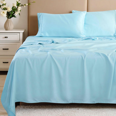 Blue Nile Mills 300 Thread Count 100% Rayon From Bamboo Deep Pocket Bed Sheet Set
