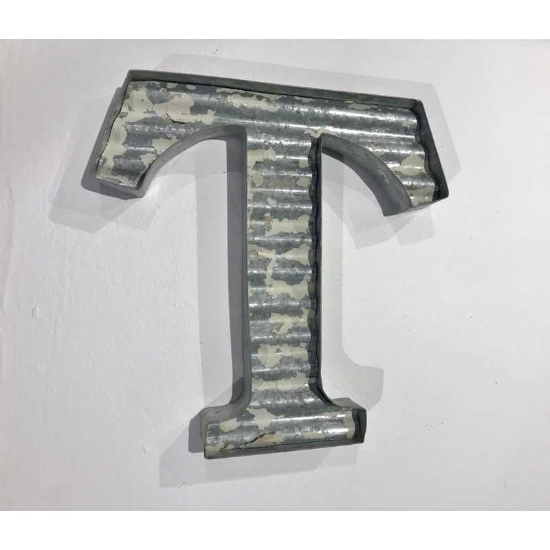 Handmade Industrial Wall Decor on Metal, T