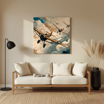 Transport, biplan, illustrations, métal beige
