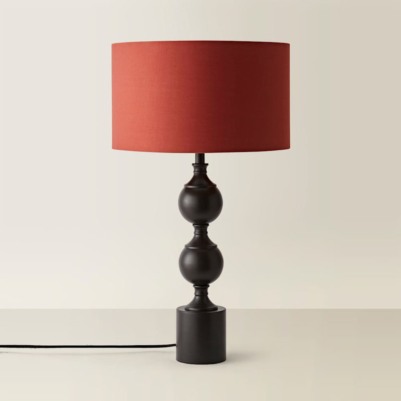 Coe Metal Table Lamp, Red