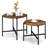 Round Coffee Table Set Of 2 21.5" & 25.5" Nesting Coffee Tables Circle End Table 