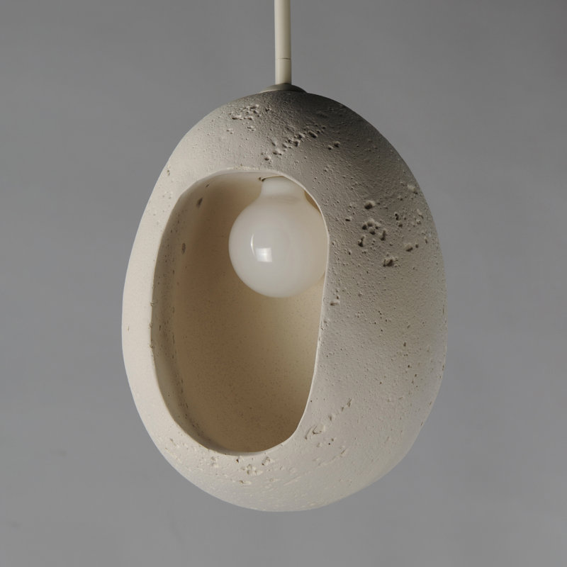Luminaire suspendu simple Luna, H 16,25 po x l 9,5 po x P 9,5 po