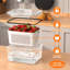 5 grands contenants de rangement de fruits pour réfrigérateur avec passoires amovibles