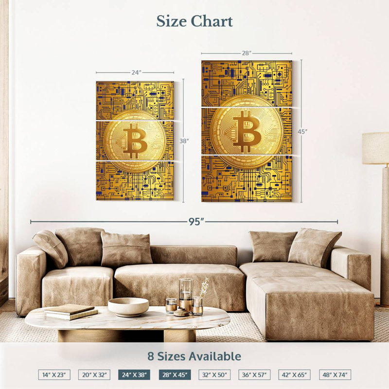 Logo Kerner Bitcoin, H 38 po x l 24 po