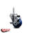 3 Inch_Solid Poly Wheel Swivel 5/8 Inch Threaded Stem Caster with Brake