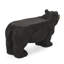 Banc d'extérieur en béton noir mat avec motif d'ours - sans assemblage
