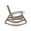 Chaise berçante d'extérieur en bois d'acacia avec panneau de pied rétractable, chaise berçante de patio à bascule