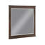 Miroir de commode Niti, cadre rustique en bois de bouleau brun foncé, 41 x 42-126034607