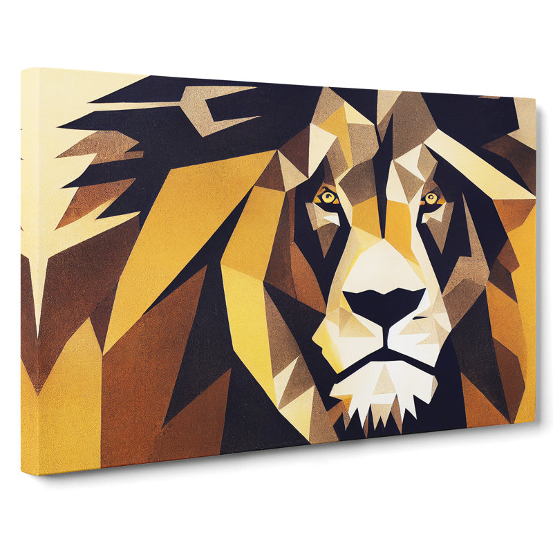 The Delicious Abstract Lion - Wrapped Canvas, 35cm H x 50cm W x 3cm D