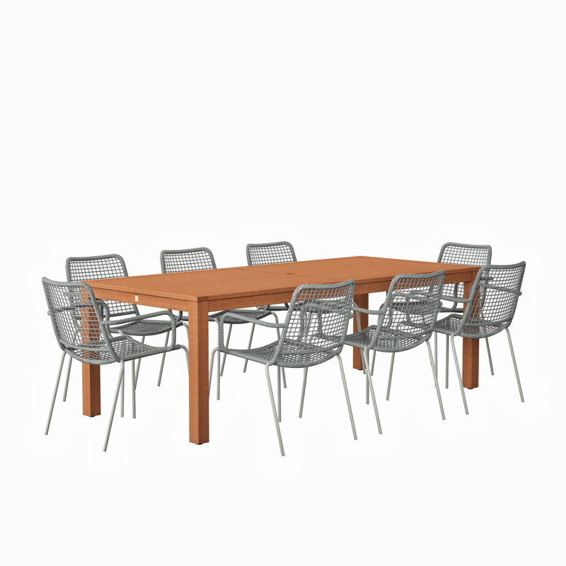 Anautica Long Steel Dining Set