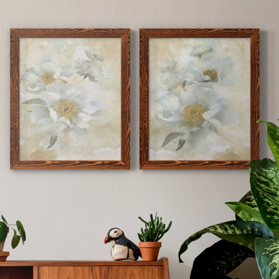Douces pivoines I - ensemble de 2 reproductions d'art
