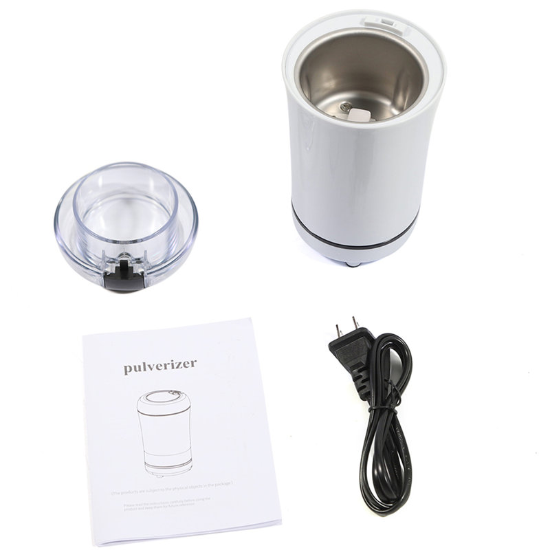 YaoTown Stainless Steel Electric Blade Coffee Grinder, White