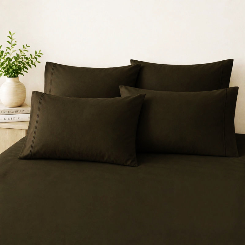 6-Piece Premium Deep Pockets Microfiber Sheet Set, Full, Dark Olive