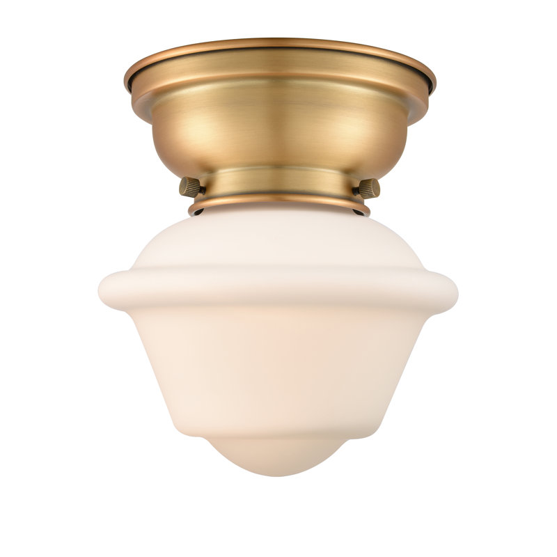 Felker Glass Flush Mount, No Bulb Included, Matte White