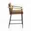 Tabouret de comptoir rembourré d'une hauteur de 31 po avec structure en métal-355251191