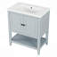 Modern Sleek Bathroom Vanity Elegant Ceramic Sink With Solid Wood Frame Open Style Shelf & Door Shelf Design-115688506-115688507