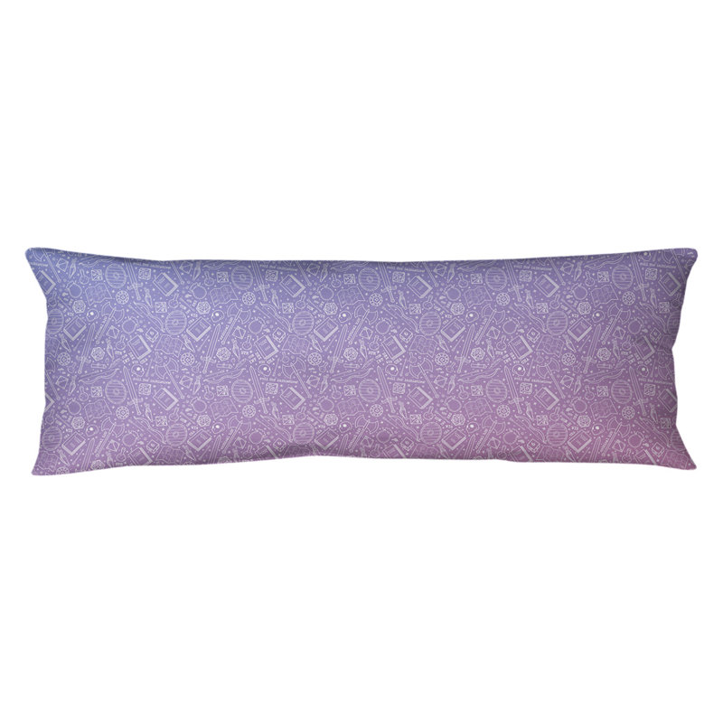 Coussin lombaire rpg, Bourre en polyester, Bleu / dégradé rose